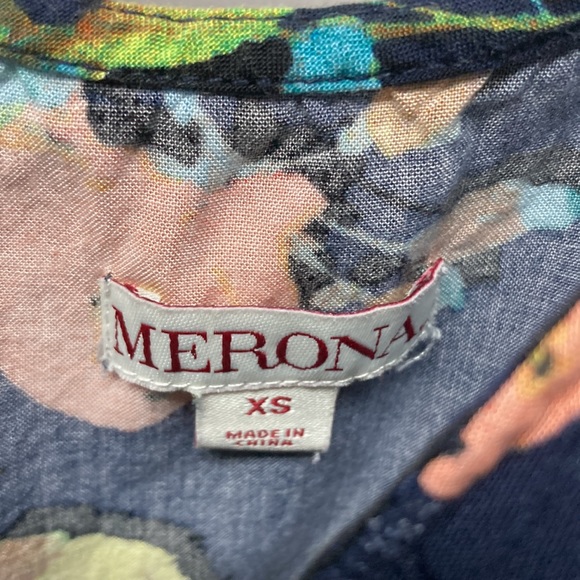 *5/$25* Merona flower print maxi dress size xs - Picture 4 of 5